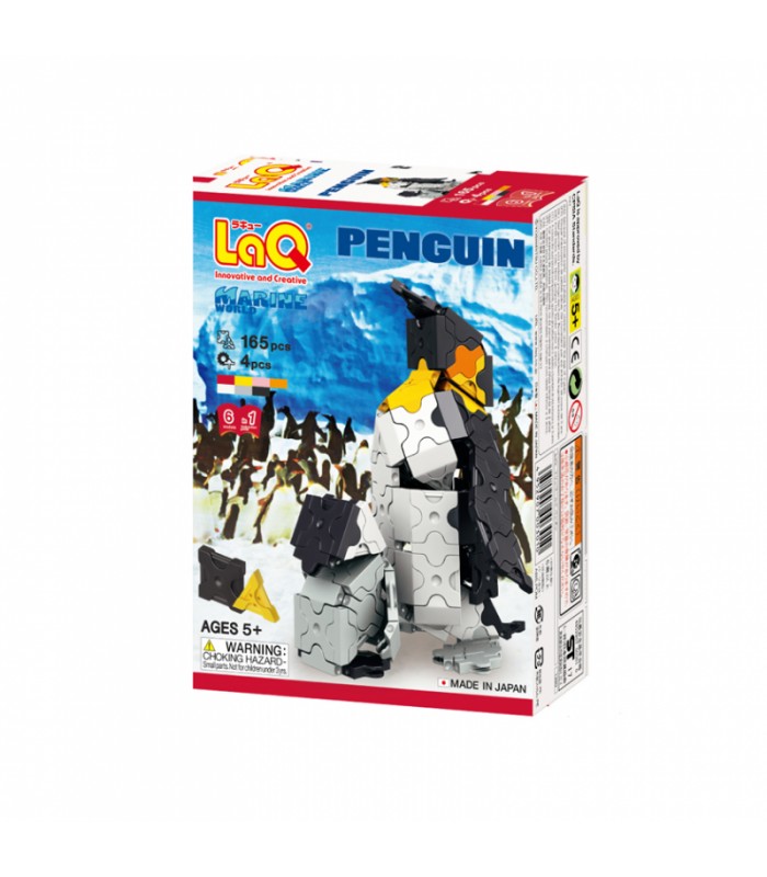 „LaQ Marine World PENGUIN“ – pingvinų pasaulis viename rinkinyje. 165 detalės, 4 ratai ir jų ašys